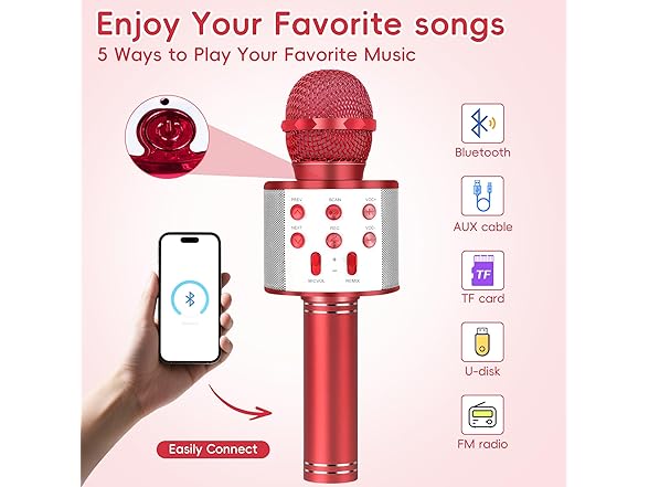 KIDWILL Wireless Karaoke Microphone