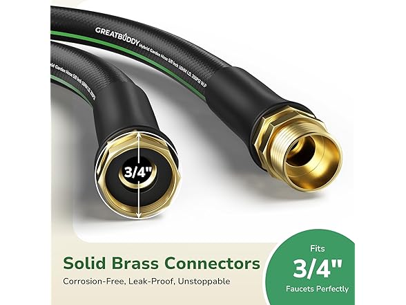 GreatBuddy Garden Hose | 50 ft | 5/8in