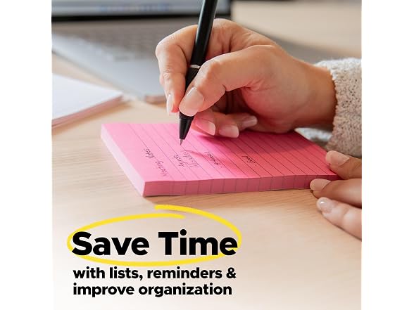 Post-it Post-it Super Sticky Lined Notes, 6