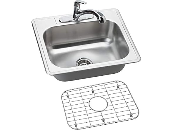 Dayton Stainless Steel Single Bowl Drop-in Sink and Faucet