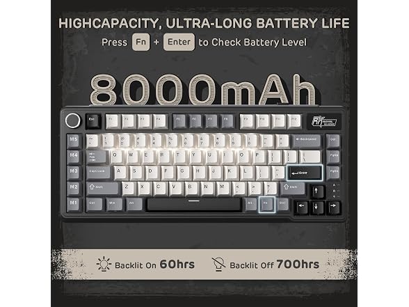 RK ROYAL KLUDGE L75 Wireless Gasket RGB Gaming Keyboard