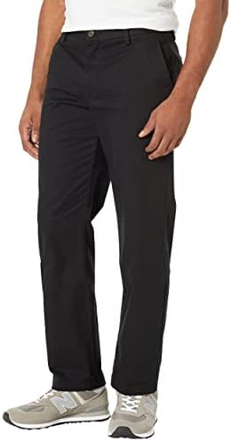 Amazon Essentials Men's Straight-Fit Wrinkle-Resistant Flat-Front Chino Pant, Black, 31W x 34L