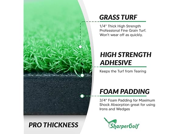 Golf Practice Mat 4x5 w/ Balls & Tees