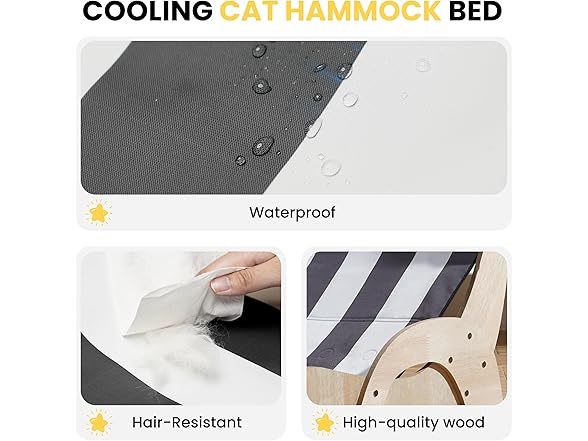 Cooling Cat Hammock Chair with Water Mat