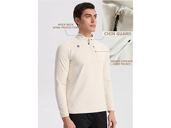 SENBWL Mens Long Sleeve Running Shirts