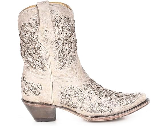 Corral Western Wedding White Booties
