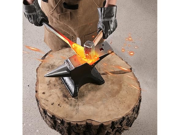 Single Horn Anvil, 55lbs Cast Steel