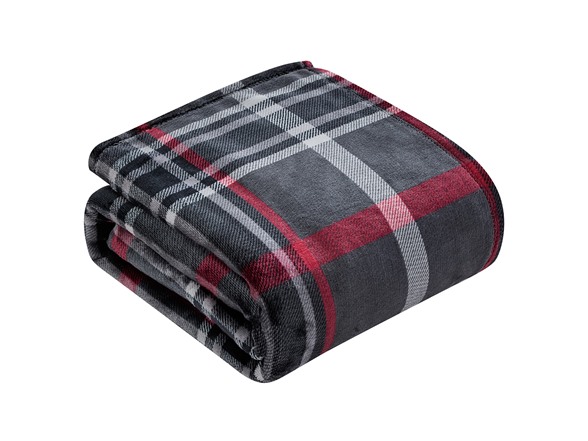 Midnight Plaid Throw Blanket