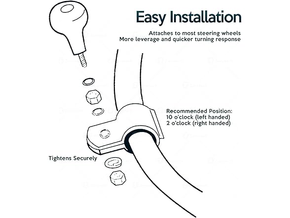 Zone Tech GA0088 Woodgrain Steering Wheel Spinner wood