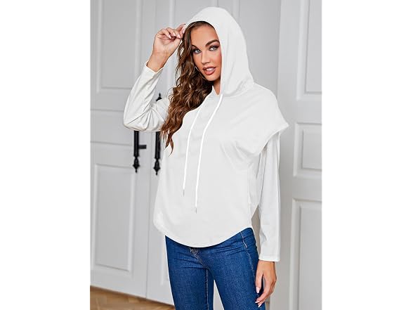 Milumia Women (XL) Short Sleeve Hoodie Sweatshirts