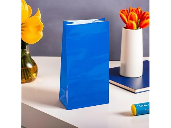 Fun Express Fun Express Vibrant Blue Treat Bags - 5"