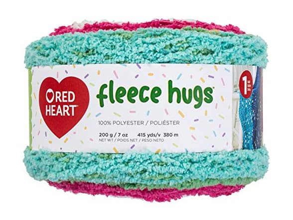 RED HEART Fleece Hugs Yarn, Lilies