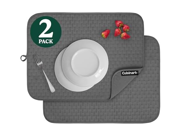 Cuisinart Dish Drying Mat for Kitchen Counter - 2-Pack XL