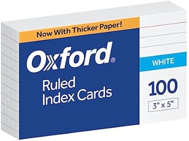 $2 Oxford Ruled Index Cards 3"x5" 100-Pack dealfomo