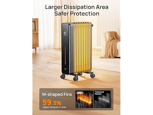 Dreo 1500W Oil Filled Radiator Heater