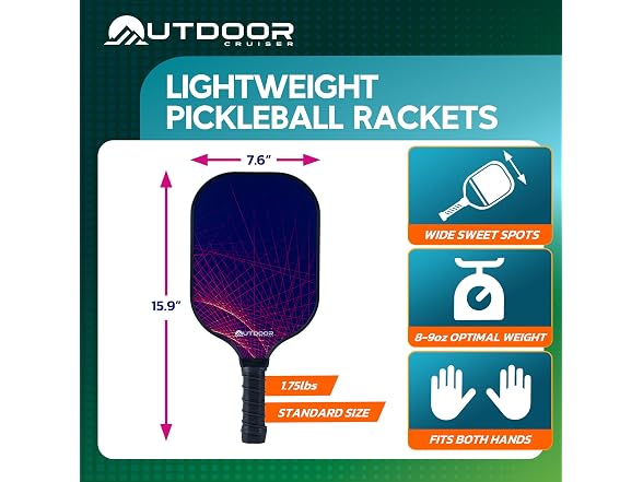 Outdoor Cruiser Pickleball Racket Set