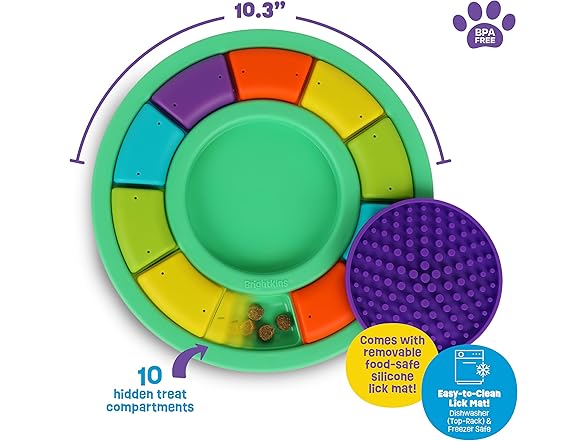 Brightkins Color Wheel Treat Puzzle & Lick Mat