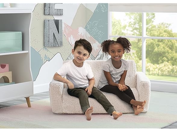 Delta Children Cozee Flip-Out Sherpa 2-in-1 Sofa