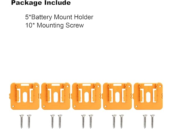 Qbmel 5 Packs Battery Mount Holder