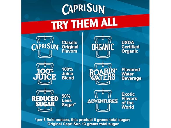10CT Capri Sun Roarin' Waters Fruit Punch