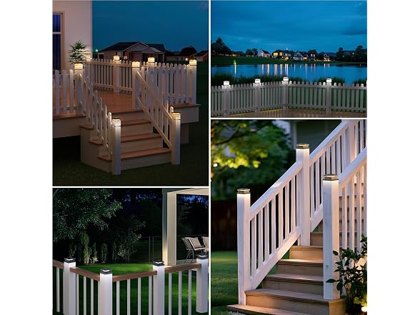 Flyingod Daul Solar Post Light 6Pk