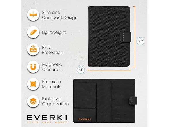 EVERKI RFID Blocking Passport Wallet Holder