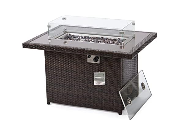 LeisureMod Mace Fire Pit Table