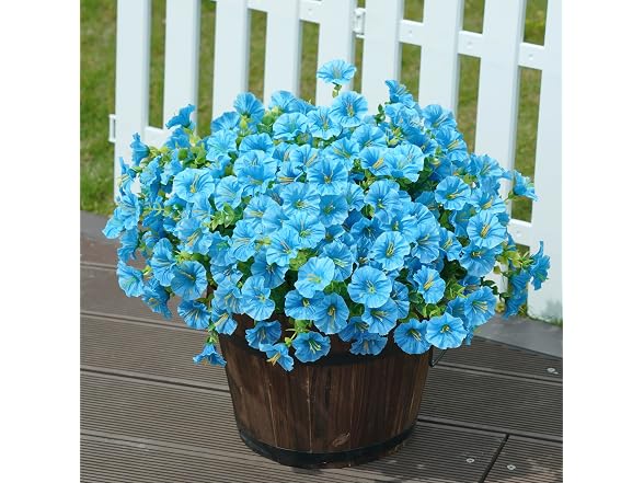 HyeFlora Blue Artificial Flowers 12 Bundles
