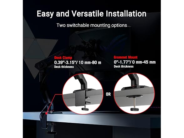 ROG Ergo Monitor Arm, Up to 49 Inch