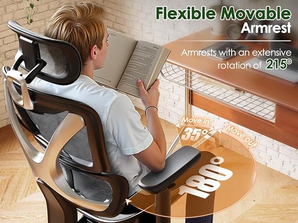 Ergonomic Office Chair, Big and Tall, Grey