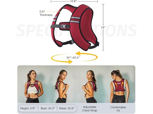 Zelus Red Weighted Vest 10lb