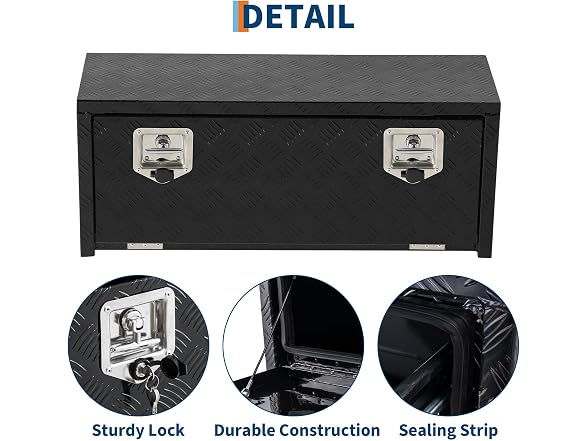 PrecisionAuto 36" Heavy Duty Aluminum Underbody Tool Box
