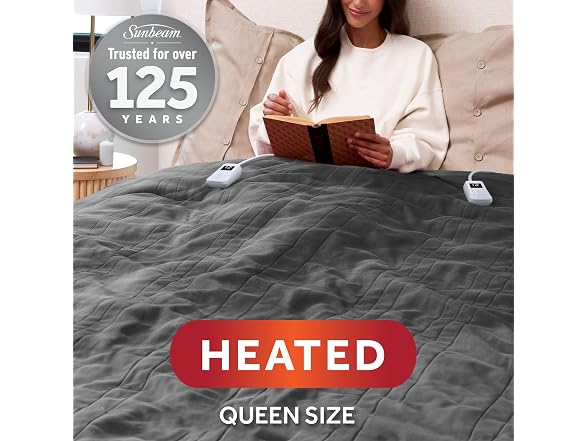 Sunbeam Royal Posh Velvet Heated Blanket