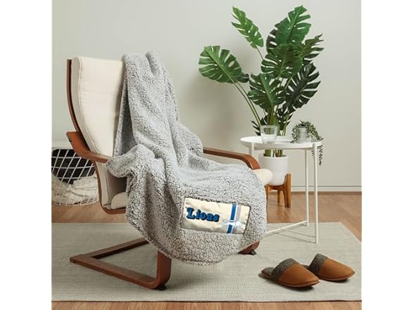 DETROIT LIONS Retro Cloud Sherpa Blanket