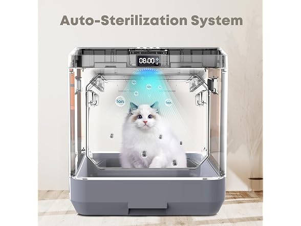 (Upgraded) Smart Cat Litter Box, Enclosed Ext