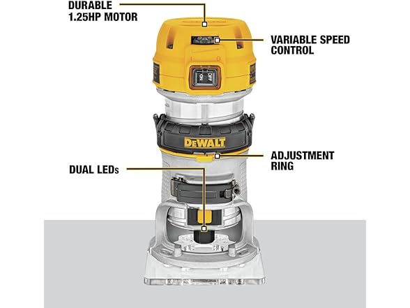 DEWALT DWP611 Router, Fixed Base