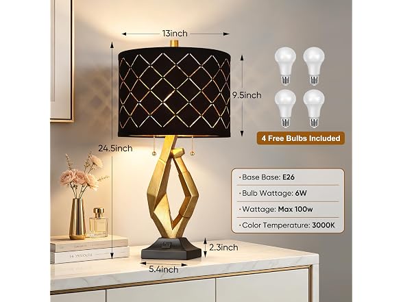 ROTTOGOON Modern Black and Gold Table