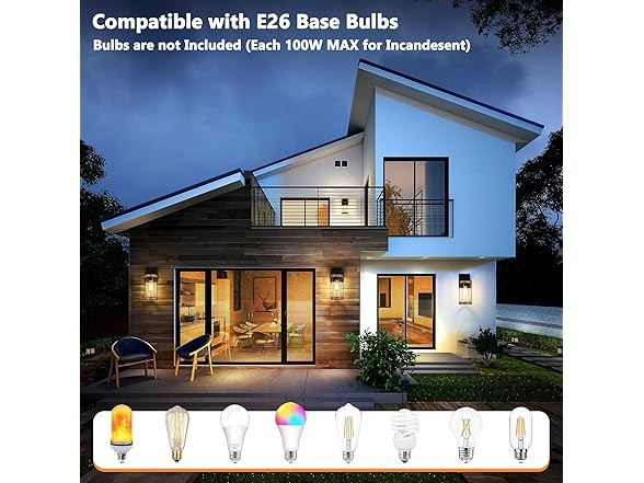 Brightever Wood Outdoor Wall Light