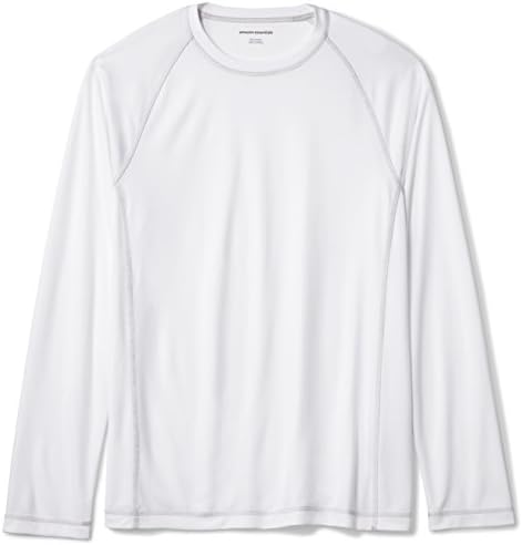Amazon Essentials Men's Long-Sleeve Quick-Dry UPF 50 Swim Tee, White, X-Large