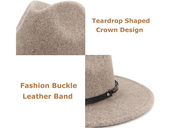 Lisianthus Women (M) Classic Wool Fedora Wide Belt