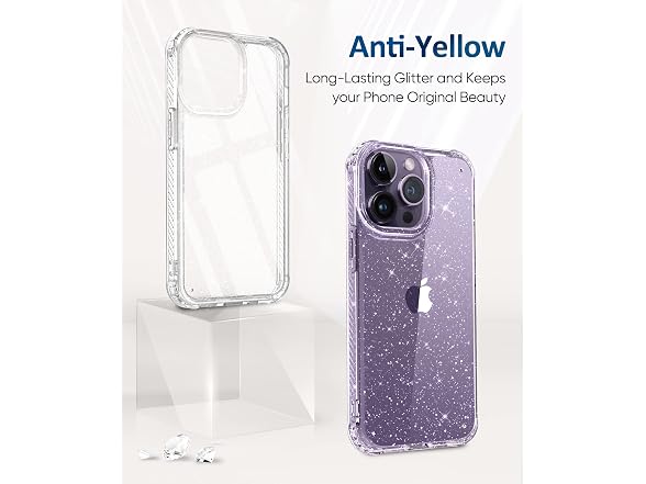 MIODIK for iPhone 14 Pro Case Clear