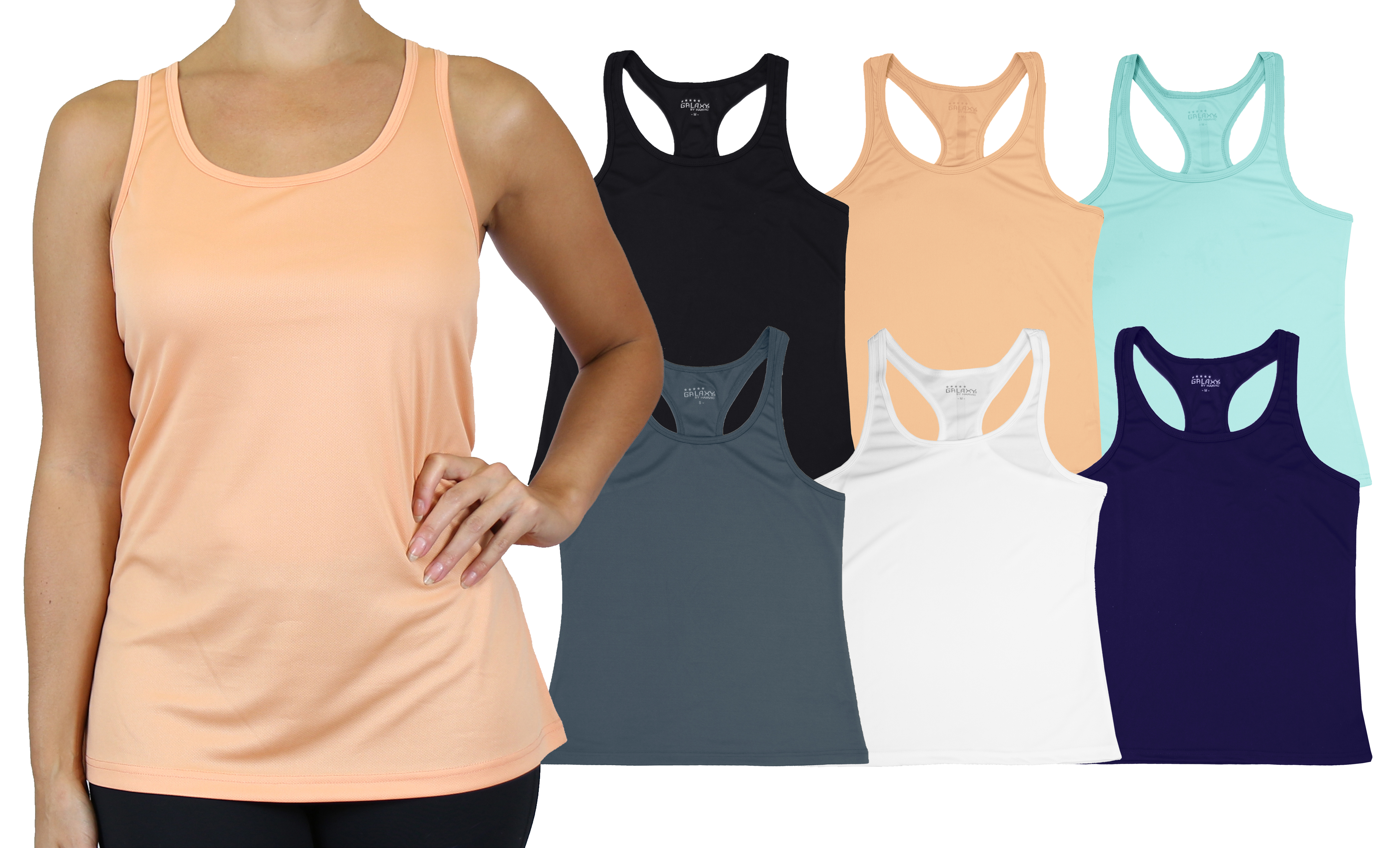 3Pk Womens Performance Racerback Tank - Gallery 18