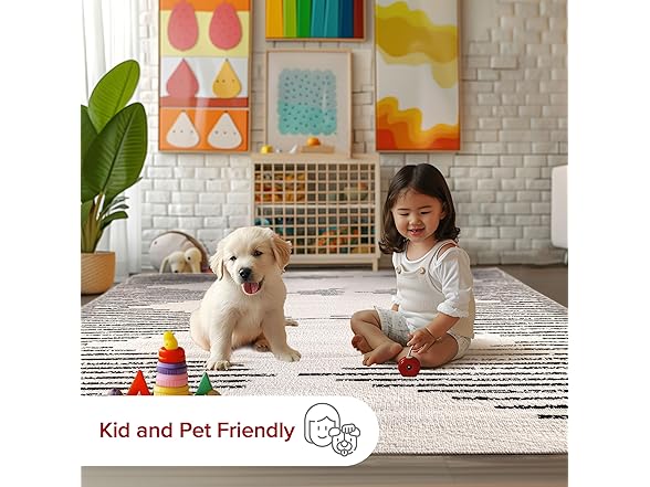 Nuloom Romina Black/Ivory Rug, 5' x 8'