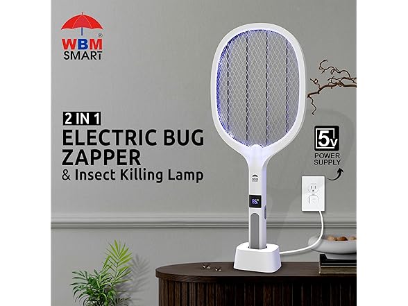 WBM Bug Zapper Lamp & Racket USB