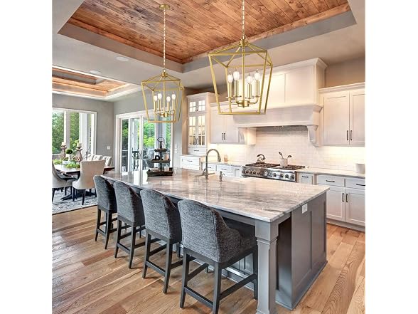 BrightHome B0FDH1LPDK Gold Farmhouse Chandelier