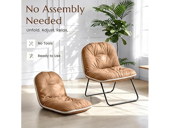 ZonLi Adjustable Floor Chair with Back