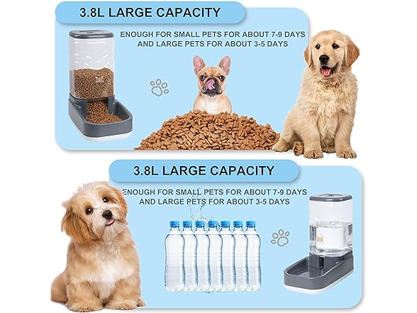 Elevon Auto Cat Feeder & Water 3.8L Gry