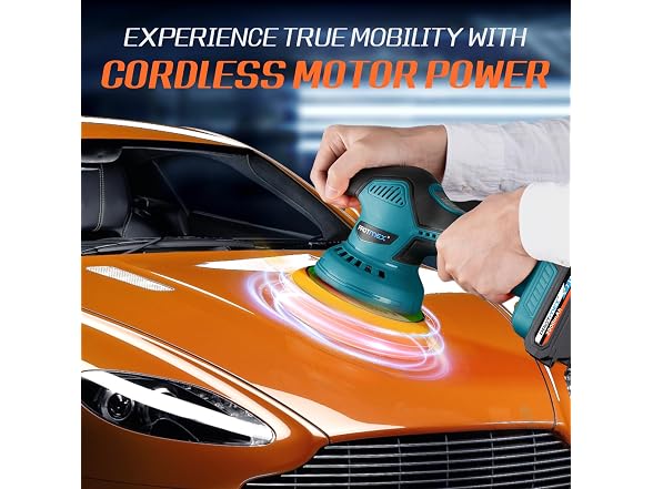 Protmex Cordless 6 Inch Car Buffer Waxer Kit