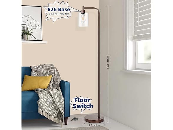 Bosceos Brown Floor Lamp