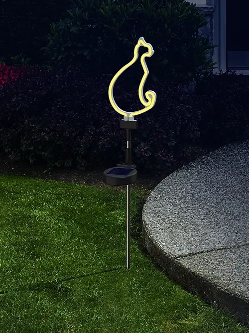 Solar Neon LED Cat Stake Lights - 1 Pack or 2 Pack - Gallery 8